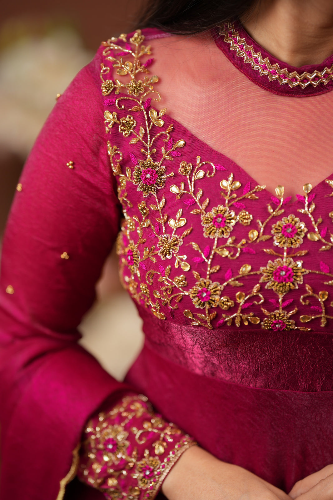 Heera Deep Pink Anarkali and duppata