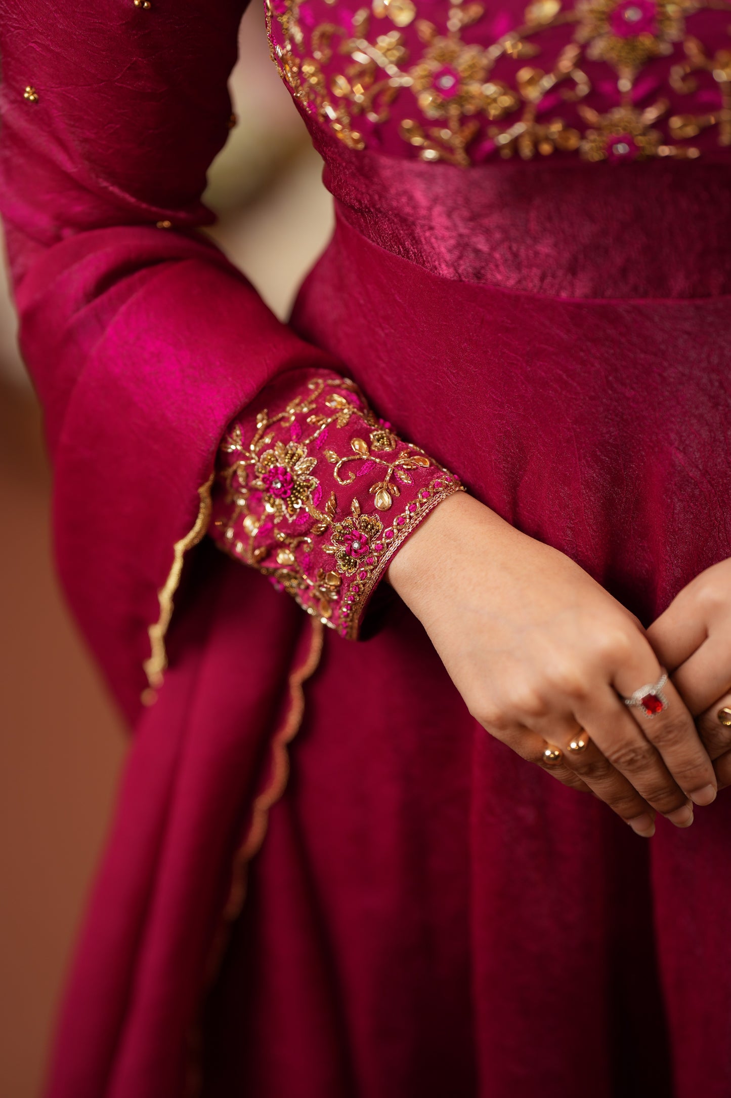 Heera Deep Pink Anarkali and duppata