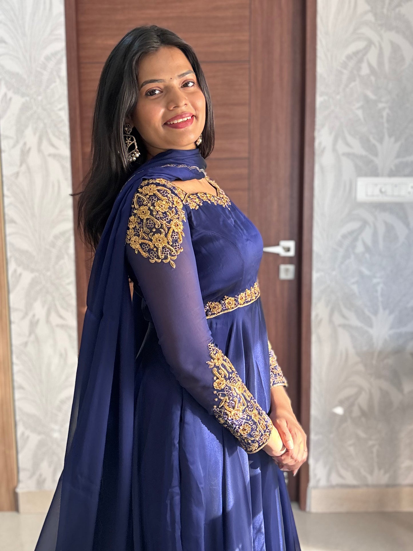 Preethi- Floor length Anarkali and Duppata